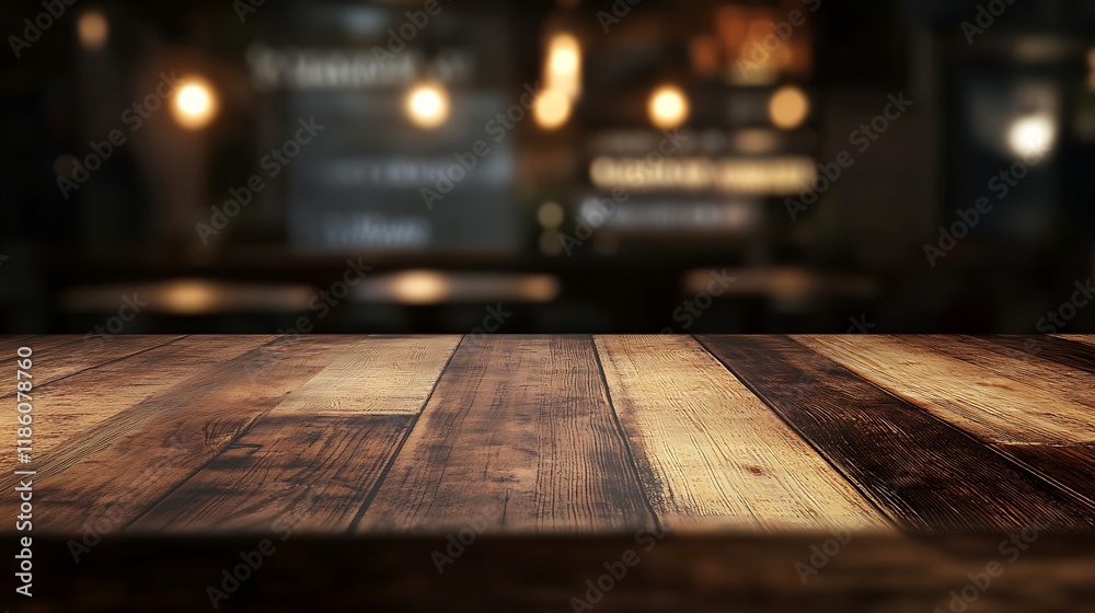 Empty wooden table Empty wooden table