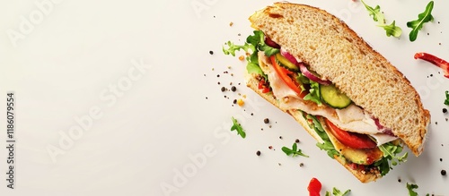 Photo of a sandwich with mi...