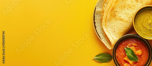 Close up of Masala Dosa acc...