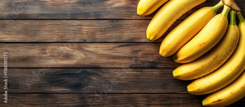 Yellow ripe bananas are arr...