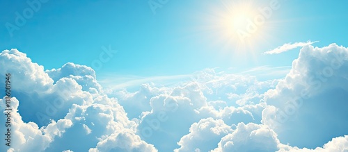 Bright sun shining against ...