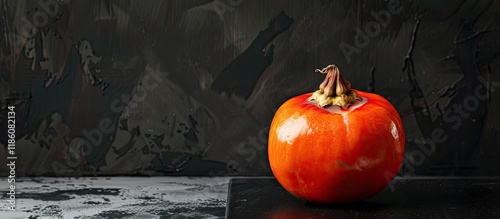 Tasty fresh persimmon fruit...