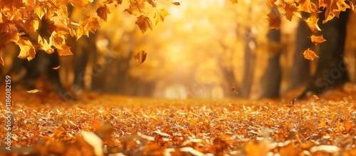 Golden leaves as a natural ...