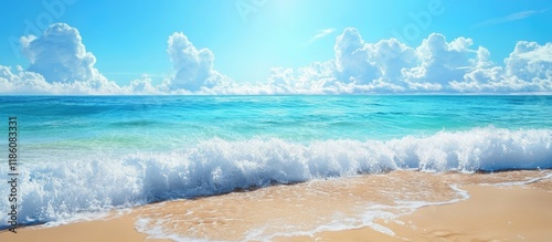 Wavy ocean view Tropical su...