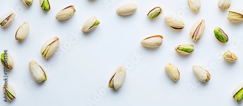 Top view of shelled pistach...