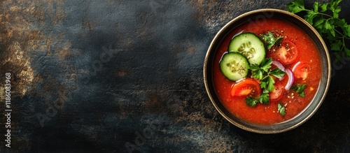 A bowl of gazpacho soup fea...