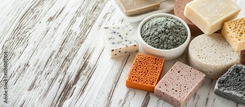 Cosmetic clay soaps henna b...