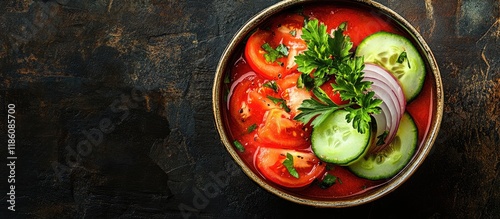 A bowl of gazpacho soup fea...