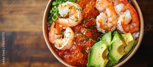 Vegetarian seafood bowl fea...