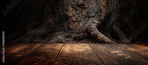 Stunning dark teak tree bac...