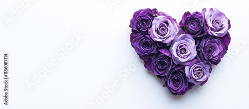 Beautiful purple roses arra...