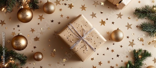 A package covered in brown ...
