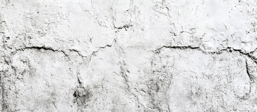 Obraz premium Dirty white plaster wall featuring a background texture of gray natural scratches. with copy space image. Place for adding text or design