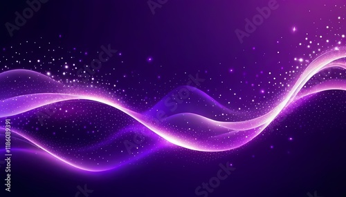 abstract background with waves, Violet background ai