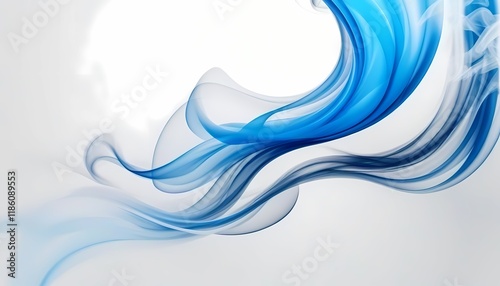 Abstract blue background, Abstract blue wave background AI