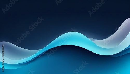Abstract blue wave background AI