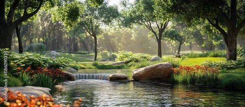 park scenery. with copy spa...
