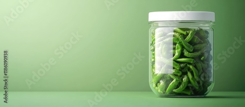 Green pepper in a glass sto...