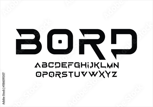 Bore font for logo and headline. Isolated vector typeset