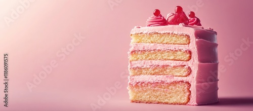 Lovely large pink cake Birt...