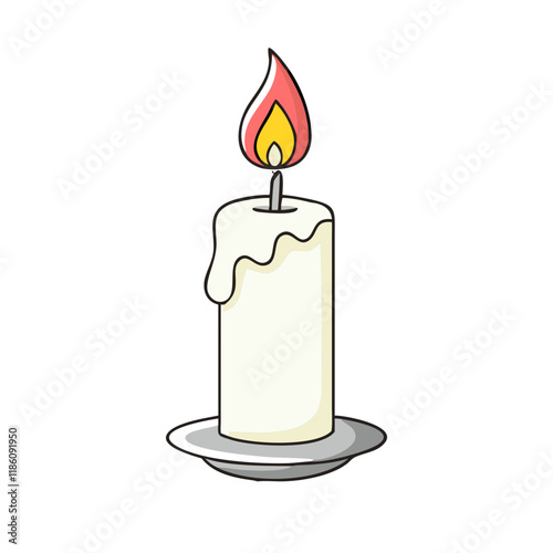 candle burning vector icon, singles awareness vector illustration - simple illustration of candle burning perfect for logos, and self love -themed designs.