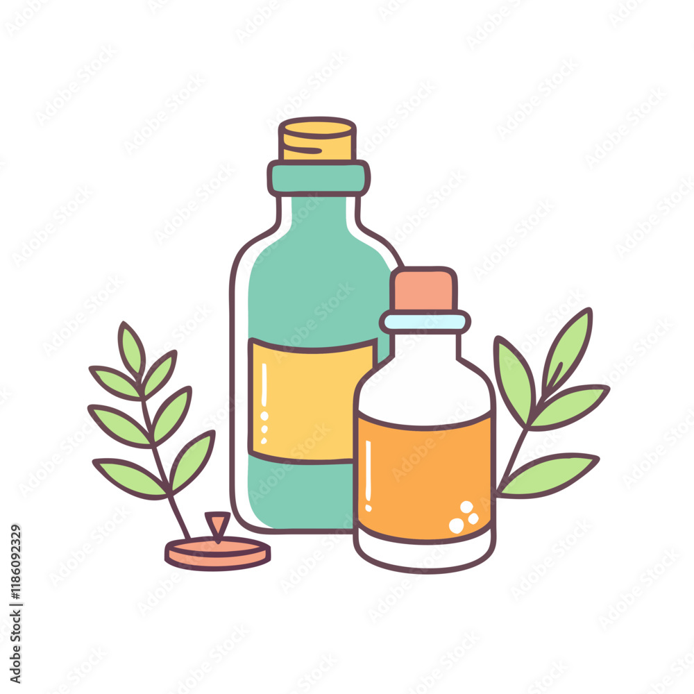 essential oils vector icon, singles awareness vector illustration - simple illustration of essential oils perfect for logos, and self love -themed designs.
