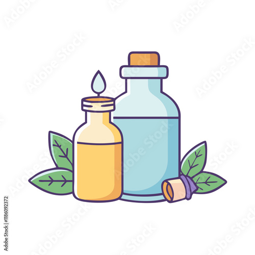 essential oils vector icon, singles awareness vector illustration - simple illustration of essential oils perfect for logos, and self love -themed designs.