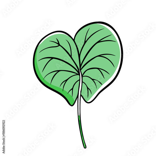 heart leaf vector icon, singles awareness vector illustration - simple illustration of heart leaf perfect for logos, and self love -themed designs.