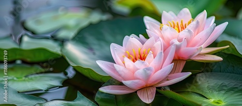 Delicate bud pink water lil...