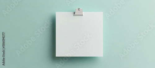 Blank light green note with...