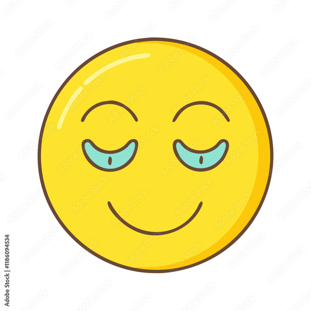 peaceful face emoji vector icon, singles awareness vector illustration - simple illustration of peaceful face emoji perfect for logos, and self love -themed designs. peaceful face emoji vector icon, singles awareness vector illustration - simple illustration of peaceful face emoji perfect for logos, and self love -themed designs.