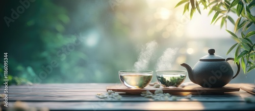 Making soothing tea in a ca...