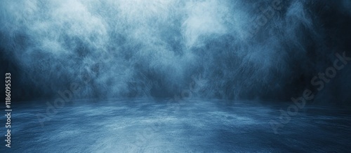 abstract blue hazy canvas b...