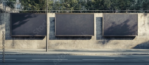 Large empty billboard on a ...