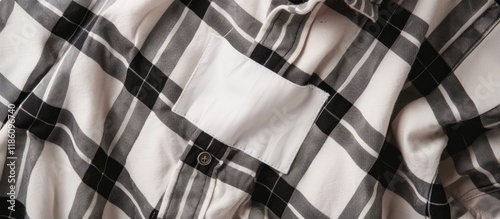 Blank clothing label on a c...