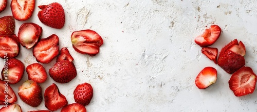 dried strawberry slices on ...