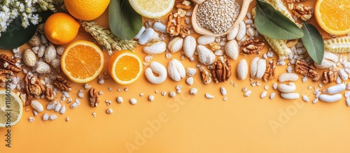 Diet text on a flat lay bac...