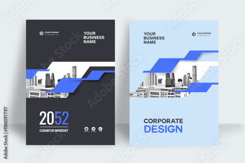 City Background Business Book Cover Design Template