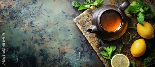 Herbal tea infused with min...