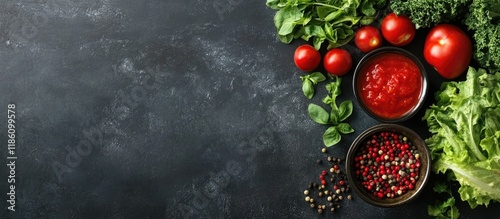 Fresh vegetables and ingred...