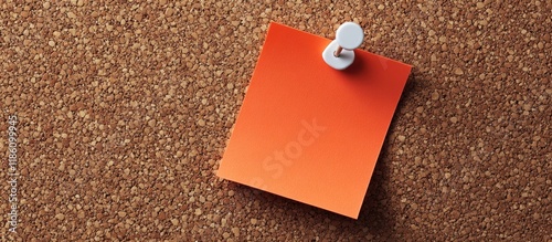 Blank orange paper note att...
