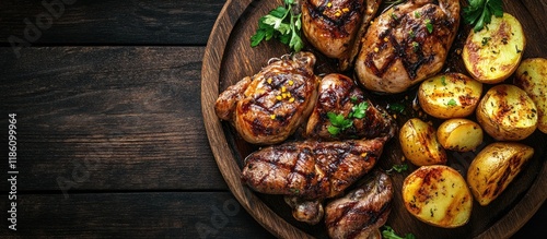 Grilled chicken heart liver...