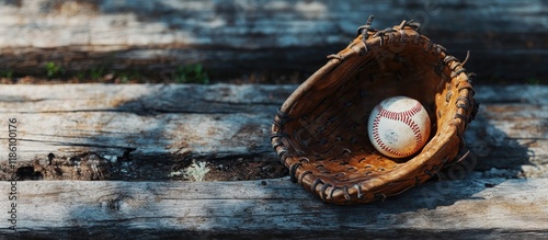 A used catcher s mitt with ...