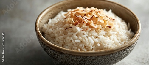 Crispy rice topped with coc...