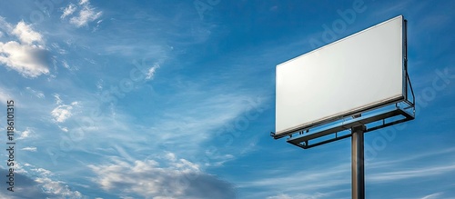 Empty billboard against a b...