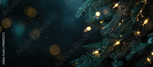 Background of a lit Christm...
