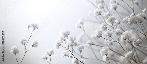 Small Flowers of Baby s Breath Gypsophila. with copy space image. Place for adding text or design