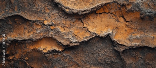 Closeup of brown sandstone ...