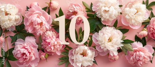 Peony flowers number ten Bi...