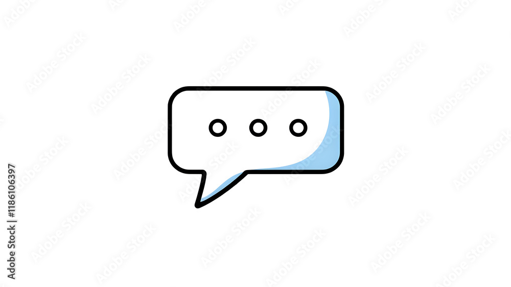 message bubble icon. Generative AI message bubble icon. Generative AI